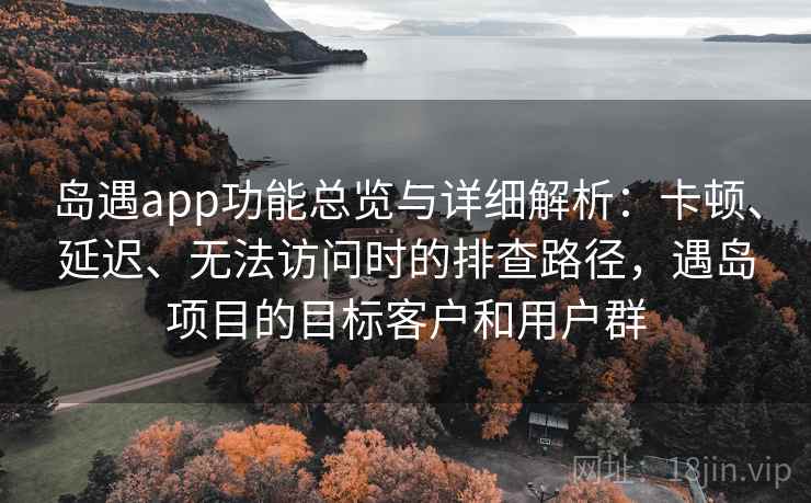 岛遇app功能总览与详细解析:卡顿、延迟、无法访问时的排查路径,遇岛项目的目标客户和用户群 岛遇app功能总览与详细解析:卡顿、延迟、无法访问时的排查路径,遇岛项目的目标客户和用户群
