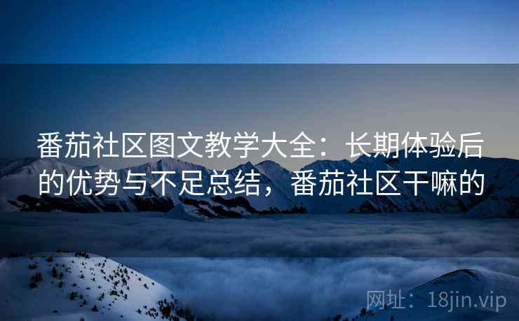 番茄社区图文教学大全：长期体验后的优势与不足总结，番茄社区干嘛的
