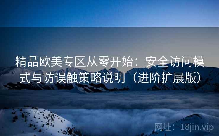 精品欧美专区从零开始：安全访问模式与防误触策略说明（进阶扩展版）