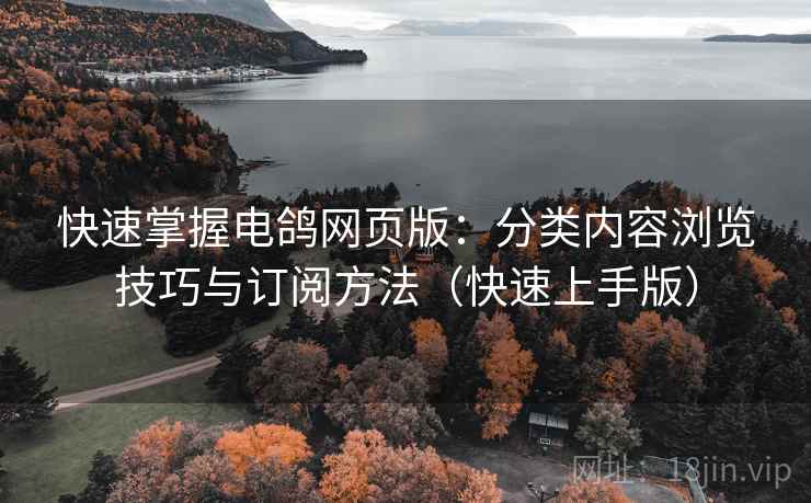 快速掌握电鸽网页版：分类内容浏览技巧与订阅方法（快速上手版）