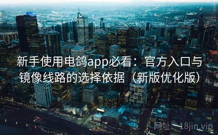 新手使用电鸽app必看：官方入口与镜像线路的选择依据（新版优化版）